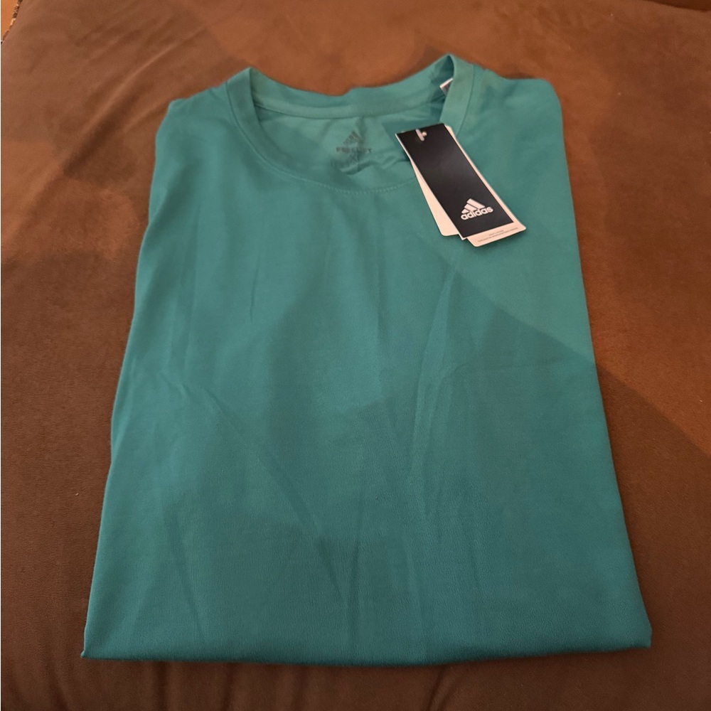 Adidas Blue Short Sleeve Tee Performance Shirt